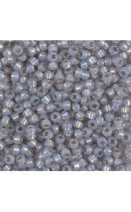 Miyuki rocailles Perlen 8/0 - Silverlined alabaster dyed smoky opal 8-576
